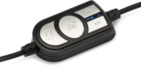 Наушники с микрофоном Оклик HS-M400 черный 1.8м накладные оголовье (1532019)