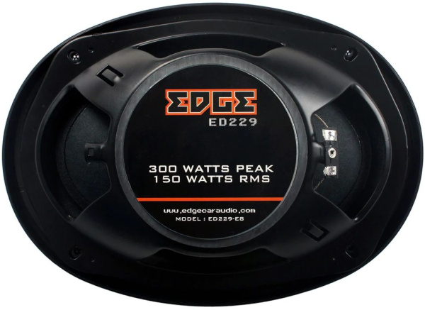 Колонки автомобильные Edge ED229-E8 300Вт 80дБ 4Ом 16x23см (6x9дюйм) (ком.:2кол.) коаксиальные трехполосные