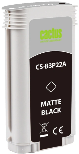 Картридж струйный Cactus CS-B3P22A №727 черный матовый (130мл) для HP DJ T920/T1500/T2530