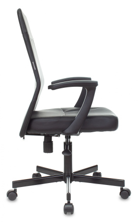 Кресло Бюрократ CH-605 черный эко.кожа крестов. металл черный