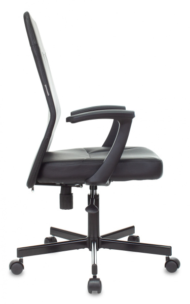 Кресло Бюрократ CH-605 черный эко.кожа крестов. металл черный