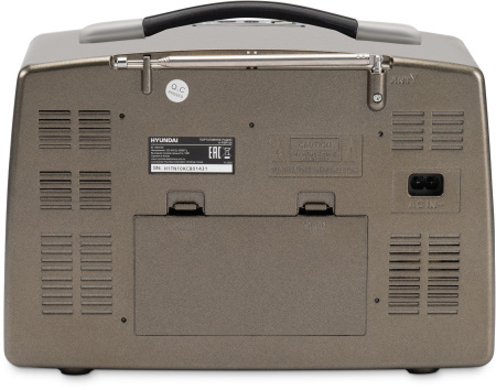 Радиоприемник настольный Hyundai H-PSR156 коричневый USB SD/microSD