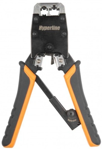 Инструмент обжимной Hyperline (HT-500R) для RJ-45/RJ-12/RJ-11 (упак:1шт)