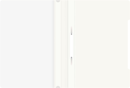 Папка-скоросшиватель Бюрократ -PS20WH A4 прозрач.верх.лист пластик белый 0.12/0.16