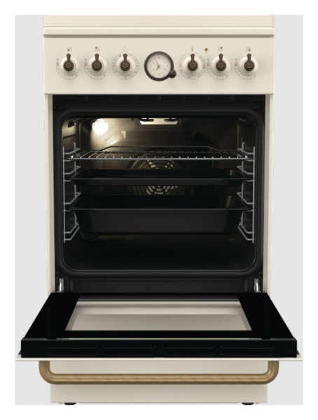 Плита Комбинированная Gorenje GKS5B70CLI бежевый (металлическая крышка) реш.чугун