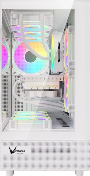 Корпус Formula Crystal Z8 белый без БП ATX 1xUSB2.0 1xUSB3.0 1xUSB3.1 audio bott PSU