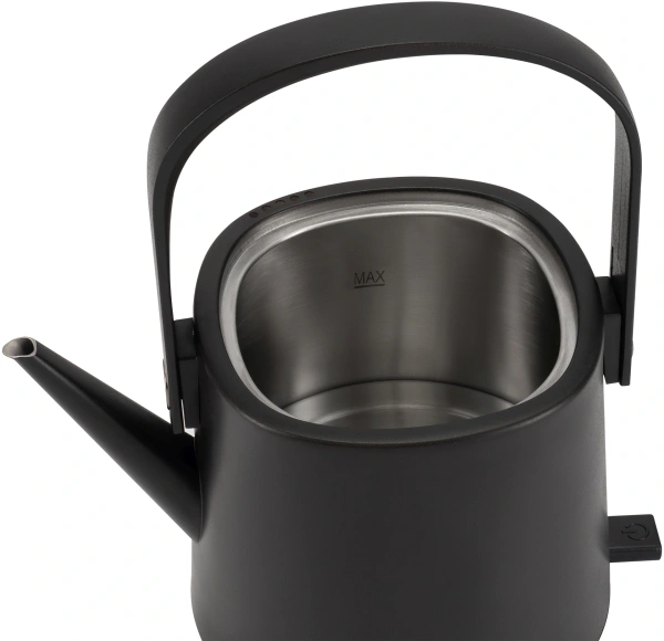 Чайник электрический Hyundai HYK-S2042 0.6л. 1000Вт черный корпус: металл