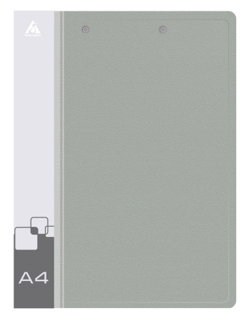 Папка метал.зажим/метал.зажим Бюрократ -PZ07C+C A4 пластик 0.7мм кор.20мм торц.карм с бум. встав ассорти