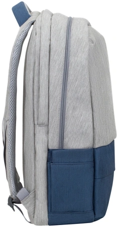 Рюкзак для ноутбука 17.3" Riva 7567 серый/темно-синий полиэстер