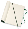 Блокнот Moleskine CLASSIC SOFT QP618K15 Large 130х210мм 192стр. нелинованный мягкая обложка зеленый