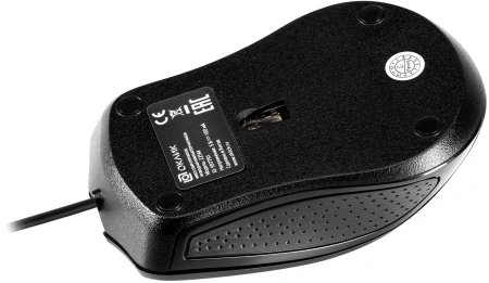 Мышь Оклик 225M черный оптическая (1200dpi) USB (3but)