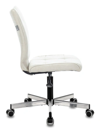 Кресло Бюрократ CH-330M молочный Velvet 20 крестов. металл хром
