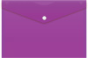 Конверт на кнопке Бюрократ -PK804A5NVIO A5 непрозрачный пластик 0.18мм фиолетовый