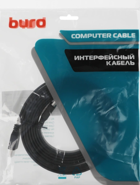 Кабель аудио-видео Buro BU-HDMI-FLAT-v1.4-3m HDMI (m)/HDMI (m) 3м. феррит.кольца позолоч.конт. черный