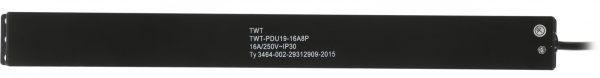 Блок распределения питания Lanmaster TWT-PDU19-16A8P-1.8 гор.размещ. 8xSchuko базовые 16A Schuko 1.8м