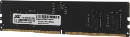 Память DDR5 8GB 4800MHz AGi AGI480008UD238 OEM PC5-38400 CL40 DIMM 288-pin 1.1В single rank OEM