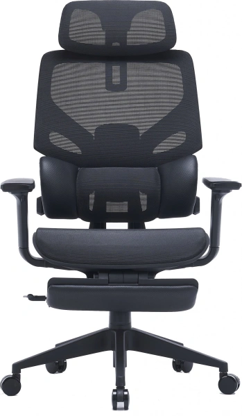 Кресло Cactus CS-CHR-MC01-BK черный сет./эко.кожа с подголов. крестов. пластик