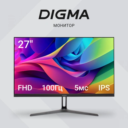 Монитор Digma 27" Progress 27P305F черный IPS LED 16:9 HDMI M/M матовая 300cd 178гр/178гр 1920x1080 100Hz VGA FHD 3.20кг