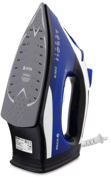 Утюг Vitek VT-8337 2500Вт синий/белый/серый