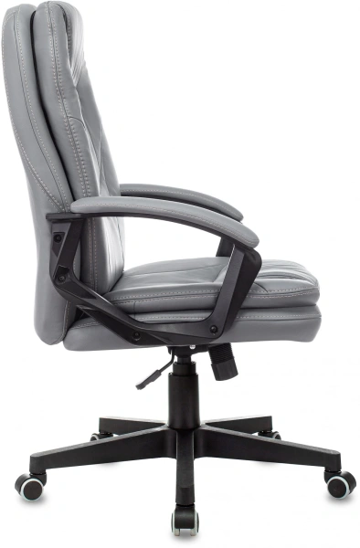 Кресло руководителя Бюрократ CH-868N серый эко.кожа крестов. пластик