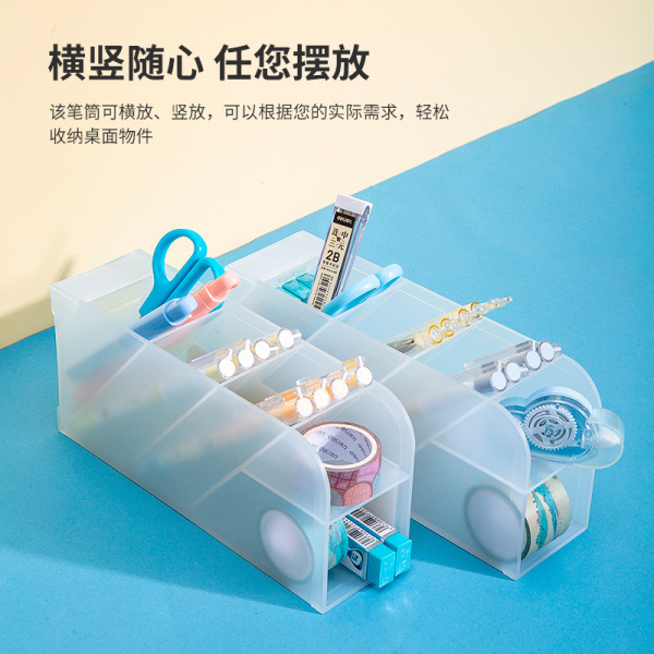 Подставка Deli 8932White 5отд. для письменных принадлежностей 205х59х93мм белый/прозрачный полипропилен