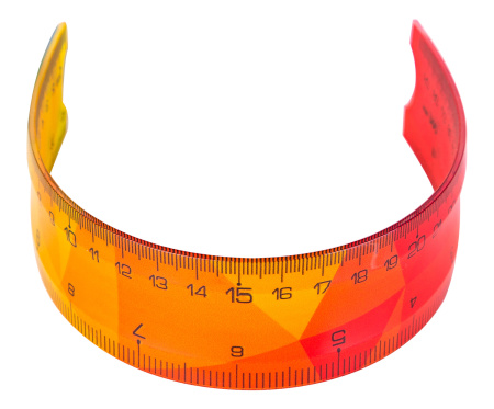 Линейка Deli EH651 пластик дл.30см ассорти гибкая/двухсторонняя шкала