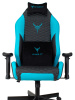 Кресло игровое Knight Neon черный/голубой соты эко.кожа с подголов. крестов. металл