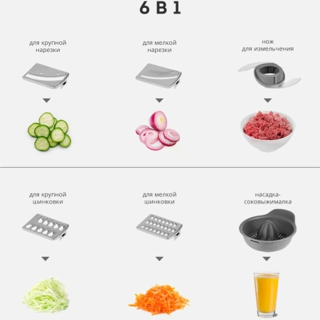 Кухонный комбайн Galaxy Line GL 2312 1000Вт белый