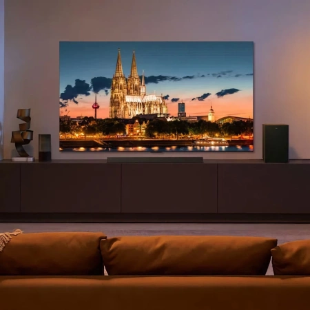 Телевизор QLED TCL 85" 85C855 черный 4K Ultra HD 120Hz DVB-T DVB-T2 DVB-C DVB-S DVB-S2 USB WiFi Smart TV