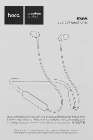 Гарнитура вкладыши Hoco ES65 черный беспроводные bluetooth