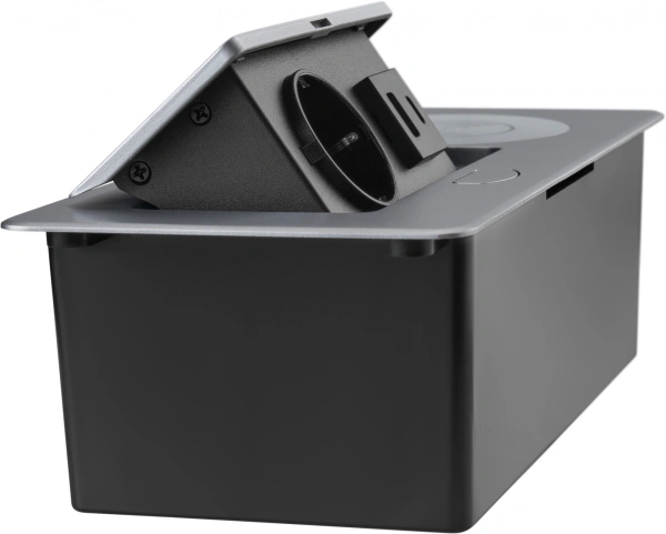 Розетка Cactus CS-SOCKET-USBA/C-WLESS для столешницы 26.5x11.8x6.5см серебристый