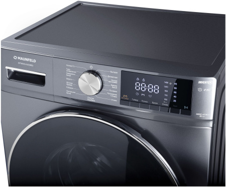 Стиральная машина Maunfeld MFWM1410SB02 класс: A+++ загр.фронтальная макс.:10кг темно-серебристый инвертер