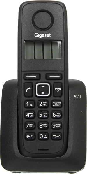 Р/Телефон Dect Gigaset A116 RUS черный АОН