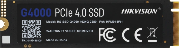 Накопитель SSD Hikvision PCIe 4.0 x4 1TB HS-SSD-G4000/1024G G4000 M.2 2280