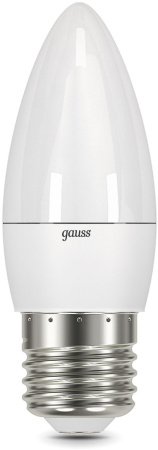 Лампа светодиодная Gauss 9.5Вт цок.:E27 свеча 220B 3000K св.свеч.бел.теп. (упак.:10шт) (103102110)