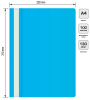 Папка-скоросшиватель Buro -PSE20BU/AZURE A4 прозрач.верх.лист пластик голубой 0.11/0.13