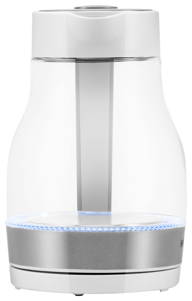 Чайник электрический Hyundai HYK-G3802 1.7л. 2200Вт белый/серебристый (корпус: стекло)