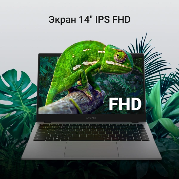 Ноутбук Digma EVE C4801 N100/8Gb/SSD256Gb/14"/IPS/FHD/W11Pro/silver/5900mAh