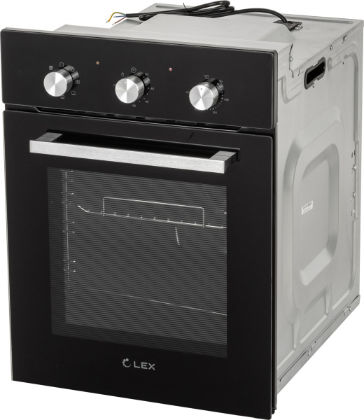 Духовой шкаф Электрический Lex EDM 4570 BL стекло черное