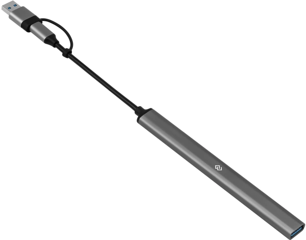 Разветвитель USB-C+ USB-A Digma DHUB-7USB-AC-2.0 7порт. черный