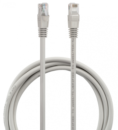 Патч-корд Buro UTP 4 пары cat6 CCA molded 2м серый RJ-45 (m)-RJ-45 (m)