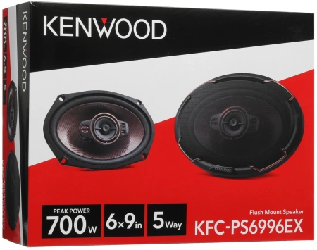 Колонки автомобильные Kenwood KFC-PS6996EX 700Вт 88дБ 4Ом 15x23см (6x9дюйм) (ком.:2кол.) коаксиальные пятиполосные