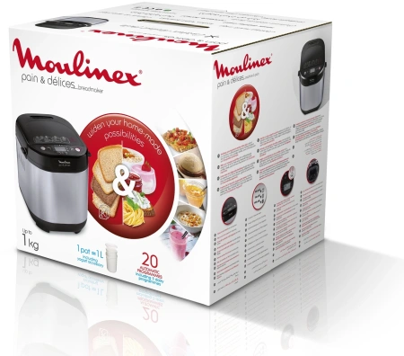 Хлебопечь Moulinex OW240E30 650Вт серебристый/черный