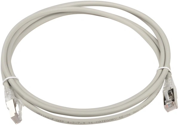 Патч-корд WRline WR-PC-RJ45-FTP-5E-2-GY FTP RJ-45 вил.-вилка RJ-45 кат.5E 2м серый LSZH