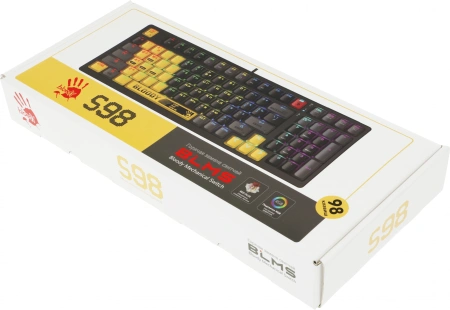 Клавиатура A4Tech Bloody S98 Sports Lime BLMS Plus механическая желтый/серый USB for gamer LED (S98