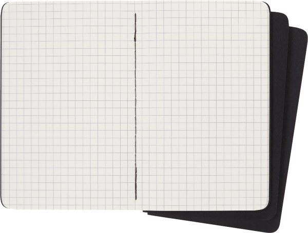 Блокнот Moleskine CAHIER JOURNAL QP312 Pocket 90x140мм обложка картон 64стр. клетка черный (3шт)