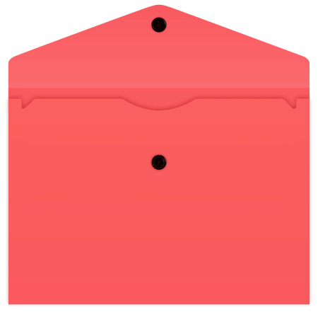 Конверт на кнопке Бюрократ -PK803TA5PINK A5 гориз. пластик 0.15мм коралловый