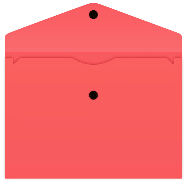 Конверт на кнопке Бюрократ -PK803TA5PINK A5 гориз. пластик 0.15мм коралловый