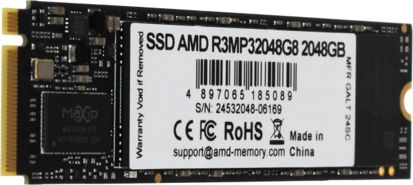 Накопитель SSD AMD PCIe 3.0 x4 2TB R3MP32048G8 Radeon M.2 2280