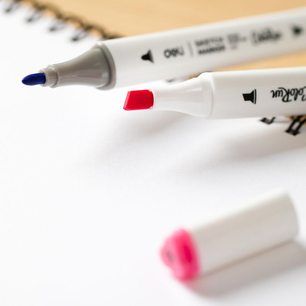 Набор маркеров для скетчинга Deli EC187-60 ColoRun 11мм 150мм трехгр. двойной пиш. наконечник 1-5мм